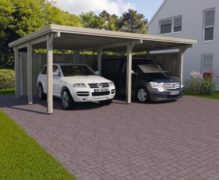 Carport double WEKA 618 imprégné 603 x 512 cm