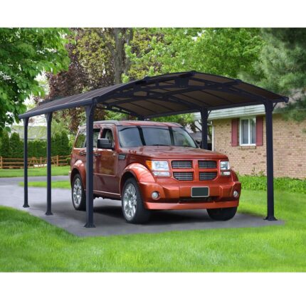 Carport aluminium Arcadia 5000 – 16 m² – gris