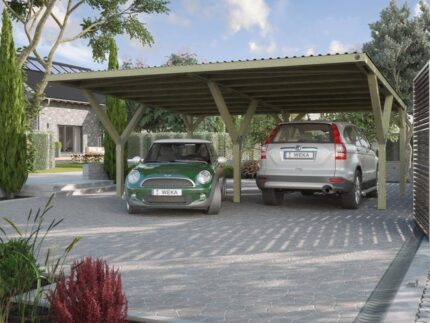 Carport double WEKA 609 imprégné 604 x 621 cm