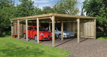 Carport double WEKA 618 Imprégné 603 x 802cm