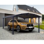 Carport aluminium Arcadia 6400 13,3 m² gris