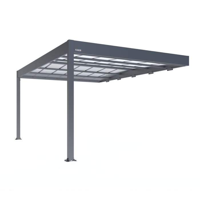 Carport adossé aluminium Trigano LIBECCIO WALL 16 m²