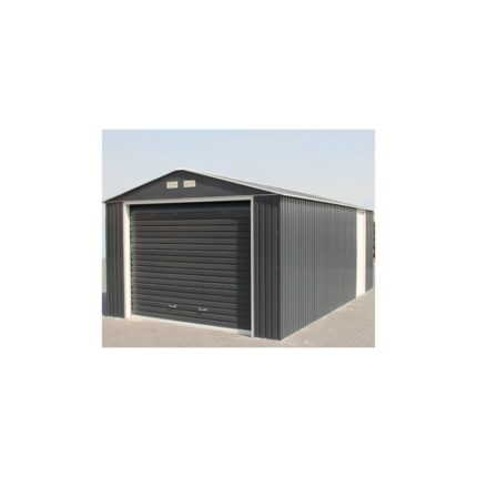 Garage en métal anthracite 19,95m² grande hauteur H.2,60m DURAMAX