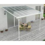 Toit de terrasse ajustable en aluminium laqué blanc 3,05×4,36m X-METAL