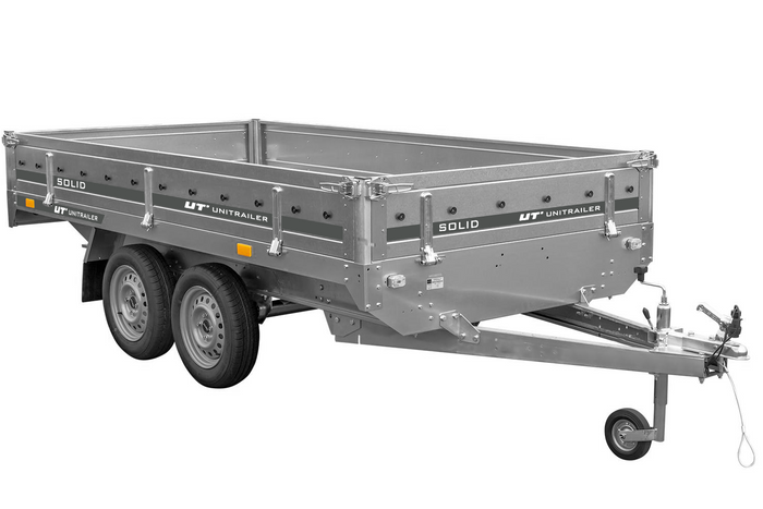 Remorque 2 essieux 304×153 UNITRAILER SOLID 300/2 PTAC 750 kg